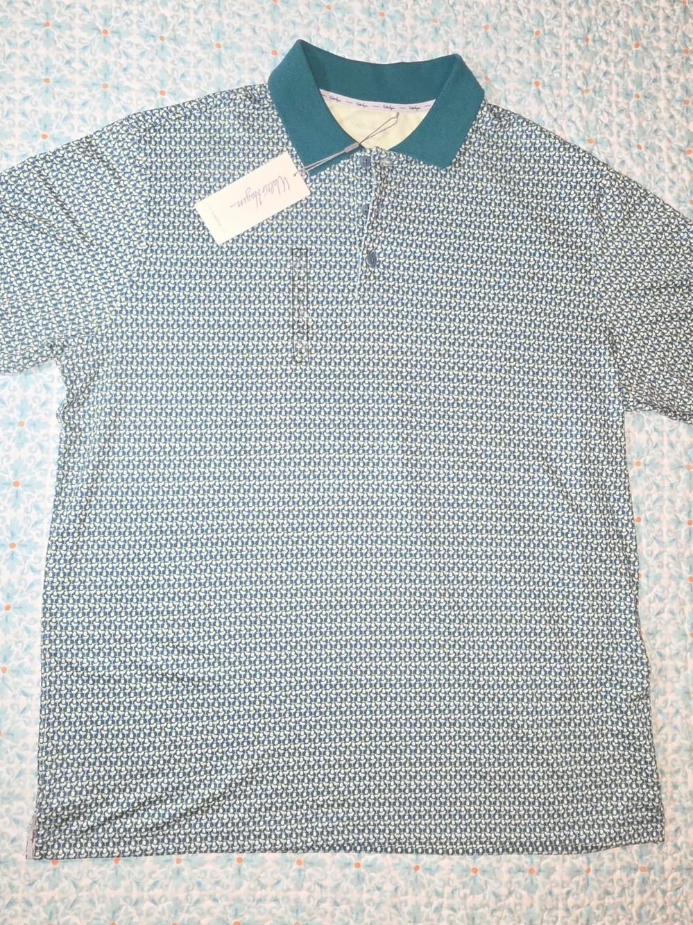 Walter Hagen Men's Green Martini Pattern